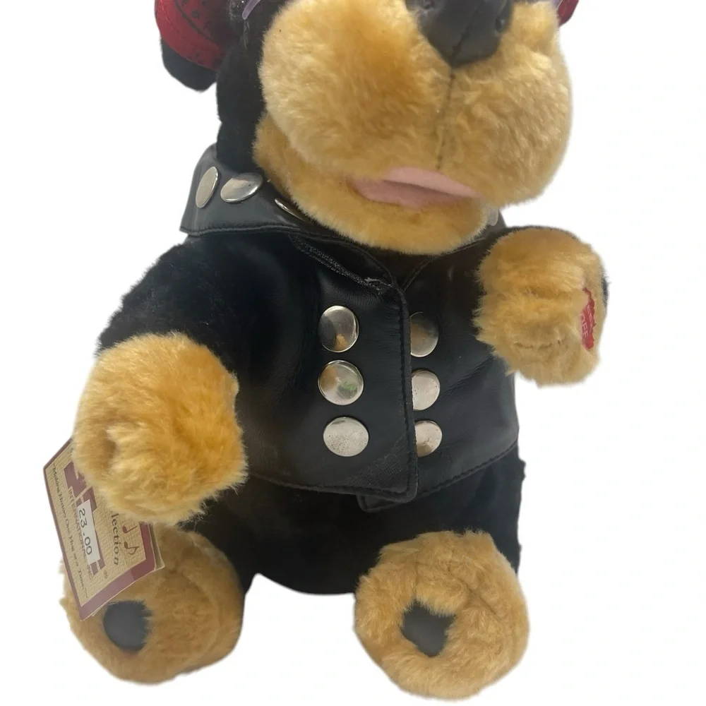 Biker Dog Wearing Leathers Plush Animal Sings Born To Be Wild PBC Int.